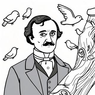 Pagina Para Colorear De Edgar Allan Poe 40948-33899