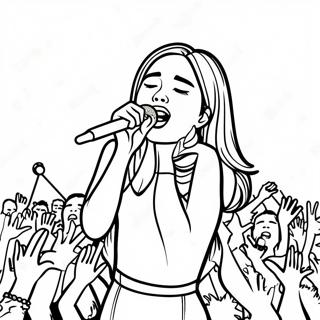 Pagina Para Colorear De Sabrina Carpenter Cantando En El Escenario 40959-33910