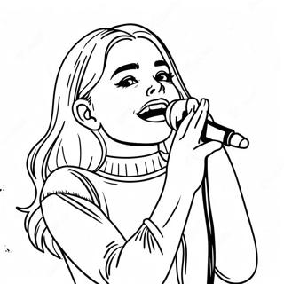 Pagina Para Colorear De Sabrina Carpenter Cantando En El Escenario 40959-33911