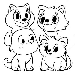 Pagina Para Colorear De Animales De Dibujos Animados De Los 80 Coloridos 40999-33955