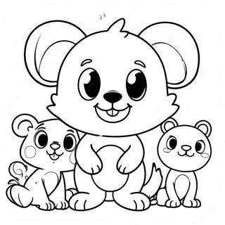 Pagina Para Colorear De Animales De Dibujos Animados De Los 80 Coloridos 40999-34054