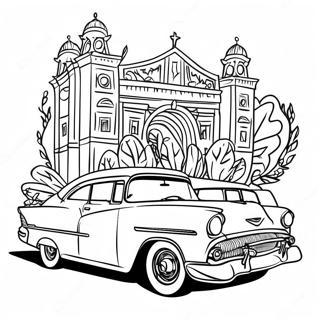 Pagina Para Colorear De Arte Chicano Con Autos Clasicos 41009-33957