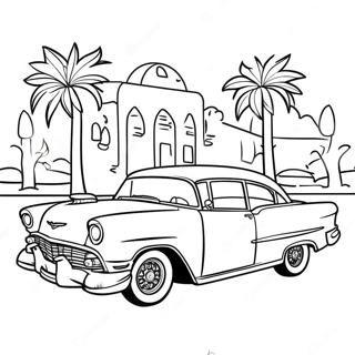 Pagina Para Colorear De Arte Chicano Con Autos Clasicos 41009-33960