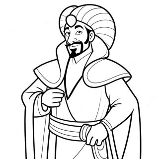 Jafar En Su Tunica Magica Para Colorear 41059-34004