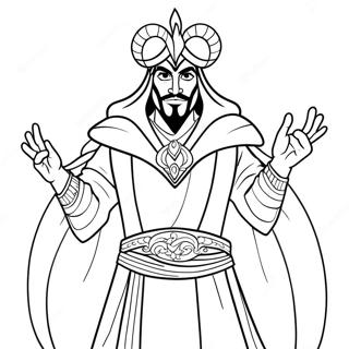 Jafar En Su Tunica Magica Para Colorear 41059-34105