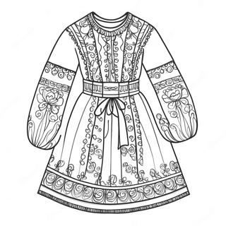 Pagina Para Colorear De Traje Tradicional Ucraniano 41079-34119