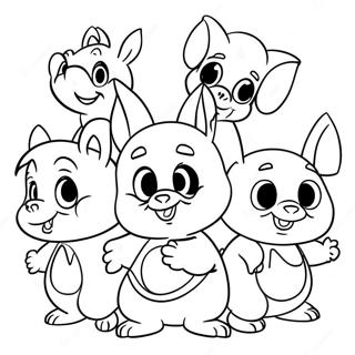 Pagina Para Colorear De Porky Pig Con Amigos 41089-34129