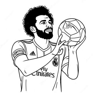 Pagina Para Colorear De Mo Salah Driblando El Balon 41189-34214