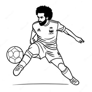 Pagina Para Colorear De Mo Salah Driblando El Balon 41189-34215