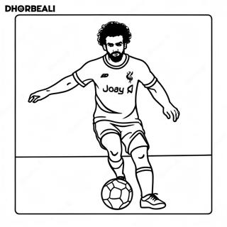 Pagina Para Colorear De Mo Salah Driblando El Balon 41189-34216