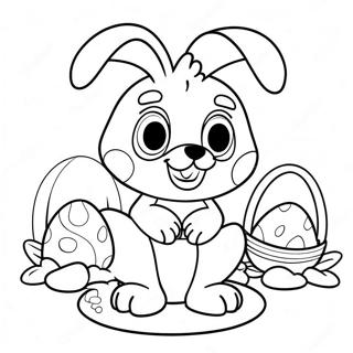 Pagina Para Colorear De Bluey Con Huevos De Pascua 4121-3326