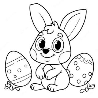 Pagina Para Colorear De Bluey Con Huevos De Pascua 4121-3327