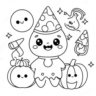 Pagina Para Colorear De Halloween Kawaii 41228-34230