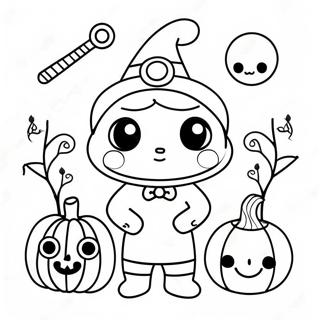 Pagina Para Colorear De Halloween Kawaii 41228-34232