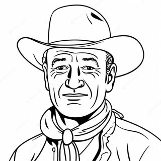 Pagina Para Colorear Del Clasico Vaquero John Wayne 41289-34282