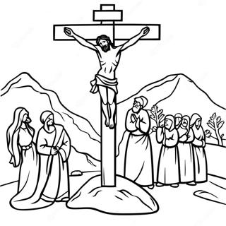 Pagina Para Colorear De La Escena De La Crucifixion 41419-34373