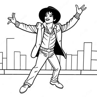 Pagina Para Colorear De Michael Jackson Bailando El Moonwalk 41440-34400