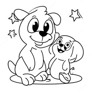 Pagina Para Colorear De La Aventura De Bluey Y Bingo 41450-34407