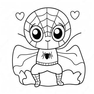 Spiderman San Valentín Páginas Para Colorear