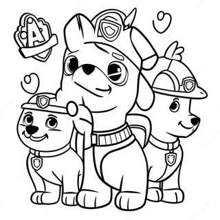 Pagina Para Colorear De La Celebracion De Cumpleanos De Paw Patrol 41609-34520