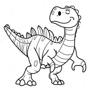 Pagina Para Colorear Del Feroz Spinosaurus Rugiendo 41650-34562