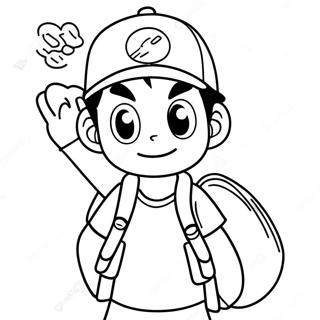 Ash Ketchum Páginas Para Colorear