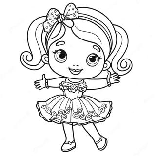 Pagina Para Colorear De Fancy Nancy En Un Vestido Brillante 4171-3366