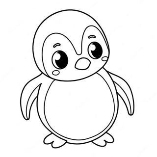 Pingüino Lindo Páginas Para Colorear