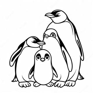 Pagina Para Colorear De Una Adorable Familia De Pinguinos 41730-34625