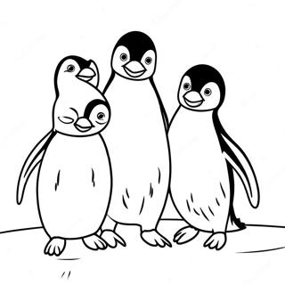 Pagina Para Colorear De Una Adorable Familia De Pinguinos 41730-34626