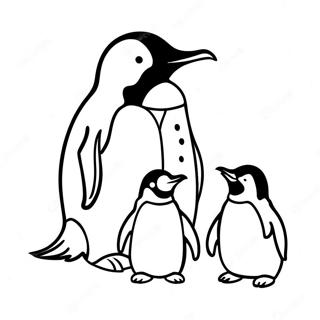 Pagina Para Colorear De Una Adorable Familia De Pinguinos 41730-34627