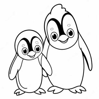 Pagina Para Colorear De Una Adorable Familia De Pinguinos 41730-34628