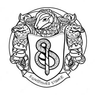 Pagina Para Colorear Del Emblema De La Serpiente Slytherin 41740-34651