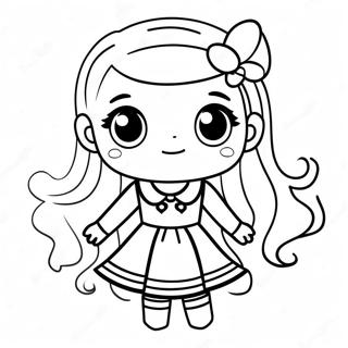 Pagina Para Colorear De La Chica Linda De Gacha Life En Un Vestido 41770-34660