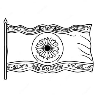 Pagina Para Colorear De La Bandera India 41829-34704