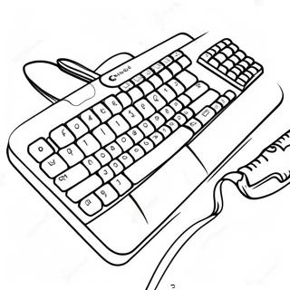 Pagina Para Colorear De Teclado De Computadora Colorido 41910-34769