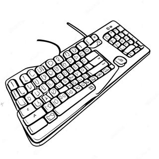 Pagina Para Colorear De Teclado De Computadora Colorido 41910-34770