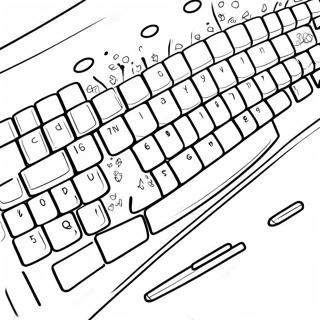 Pagina Para Colorear De Teclado De Computadora Colorido 41910-34771