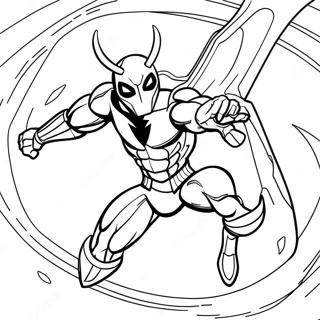 Pagina Para Colorear De Blue Beetle En Accion 4191-3381