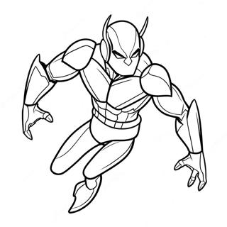 Pagina Para Colorear De Blue Beetle En Accion 4191-3384