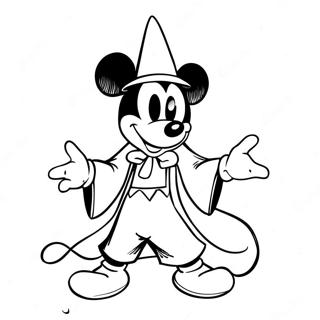 Mickey El Mago Páginas Para Colorear