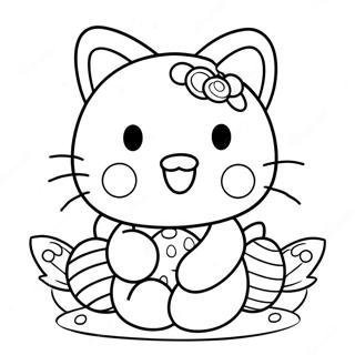 Pagina Para Colorear De Hello Kitty Con Huevos De Pascua 42261-35041