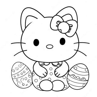 Pagina Para Colorear De Hello Kitty Con Huevos De Pascua 42261-35042