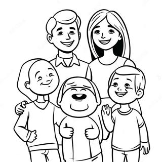 Pagina Para Colorear De Una Familia Feliz De 5 42291-35067