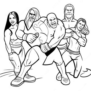 Pagina Para Colorear De Superestrellas De Wwe En Accion 42361-35114