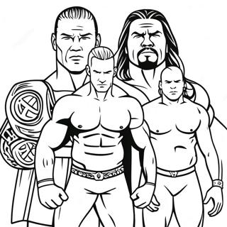 Pagina Para Colorear De Superestrellas De Wwe En Accion 42361-35116