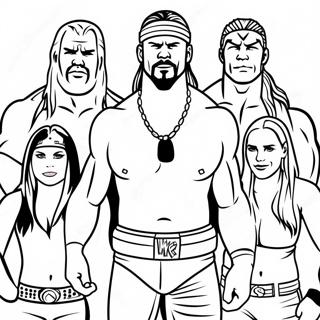 Pagina Para Colorear De Superestrellas De Wwe En Accion 42361-35306