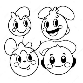 Pagina Para Colorear De Personajes Emoji De Disney Felices 42381-35139