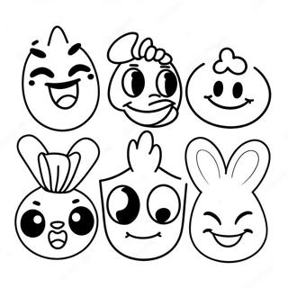 Pagina Para Colorear De Personajes Emoji De Disney Felices 42381-35322