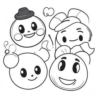 Pagina Para Colorear De Personajes Emoji De Disney Felices 42381-35323